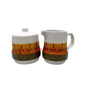 Vintage Casual Ceram Japan Cream and Sugar Set Galaxy Stoneware